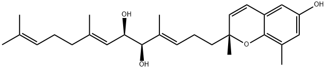 (3E,5R,6R,7E)-1-[(2R)-6-Hydroxy-2,8-dimethyl-2H-1-benzopyran-2-yl]-4,8,12-trimethyl-3,7,11-tridecatriene-5,6-diol Struktur