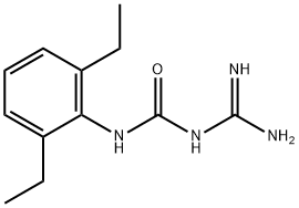 N-(Aminoiminomethyl)-N'-(2,6-diethylphenyl)urea Struktur