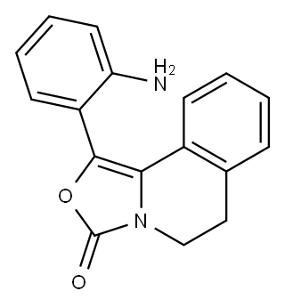 3H-Oxazolo[4,3-a]isoquinolin-3-one,  1-(2-aminophenyl)-5,6-dihydro- Structure