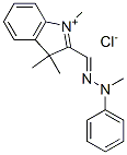 1,3,3-trimethyl-2-[(methylphenylhydrazono)methyl]-3H-indolium chloride Struktur