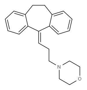 4-[3-(10,11-Dihydro-5H-dibenzo[a,d]cyclohepten-5-ylidene)propyl]morpholine Struktur