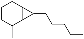 2-メチル-7-ペンチルビシクロ[4.1.0]ヘプタン 化学構造式