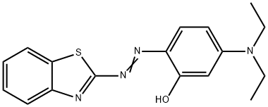 2-[(ベンゾチアゾール-2-イル)アゾ]-5-(ジエチルアミノ)フェノール 化学構造式