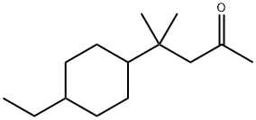 4-(4-エチルシクロヘキシル)-4-メチル-2-ペンタノン 化学構造式