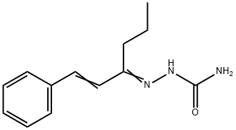 1-Phenyl-1-hexen-3-one semicarbazone Struktur