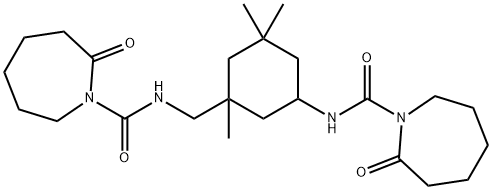 N-[3-[[[[(ヘキサヒドロ-2-オキソ-1H-アゼピン)-1-イル]カルボニル]アミノ]メチル]-3,5,5-トリメチルシクロヘキシル]ヘキサヒドロ-2-オキソ-1H-アゼピン-1-カルボアミド 化学構造式