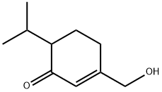 3-(ヒドロキシメチル)-6-イソプロピル-2-シクロヘキセン-1-オン 化学構造式