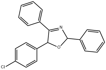 5-(4-クロロフェニル)-2,5-ジヒドロ-2,4-ジフェニルオキサゾール 化学構造式