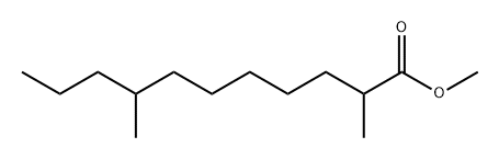 2,8-ジメチルウンデカン酸メチル 化学構造式