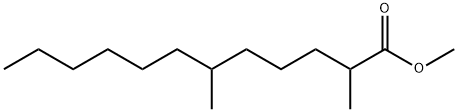2,6-ジメチルラウリン酸メチル 化学構造式