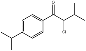 2-Chloro-3-methyl-1-[4-(1-methylethyl)phenyl]-1-butanone Structure
