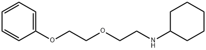 N-[2-(2-フェノキシエトキシ)エチル]シクロヘキサンアミン 化学構造式