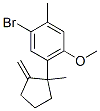 1-Bromo-4-methoxy-2-methyl-5-(1-methyl-2-methylenecyclopentyl)benzene Structure