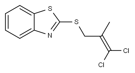 2-[(3,3-Dichloro-2-methyl-2-propenyl)thio]benzothiazole Structure