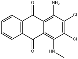 1-Amino-2,3-dichloro-4-(methylamino)-9,10-anthracenedione Structure
