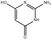 2-アミノ-4,6-ジヒドロキシピリミジン 化学構造式
