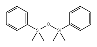 1,3-ジフェニル-1,1,3,3-テトラメチルプロパンジシロキサン 化学構造式
