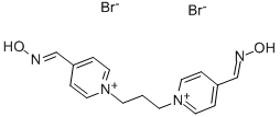 1,1'-(1,3-プロパンジイル)ビス[4-[(ヒドロキシイミノ)メチル]ピリジニウム]·ジブロミド 化学構造式