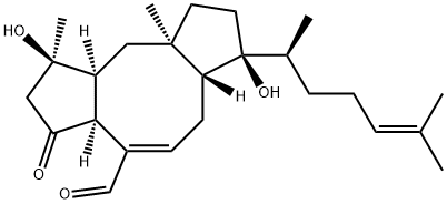 3,14-ジヒドロキシ-5-オキソオフィオボラ-7,19-ジエン-25-アール 化学構造式