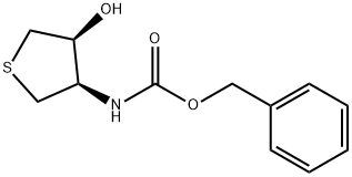 Carbamic acid, (tetrahydro-4-hydroxy-3-thienyl)-, phenylmethyl ester, cis- (9CI) Struktur