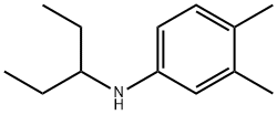 N-(1-乙基丙基)-3,4-二甲基苯胺, 56038-89-2, 结构式