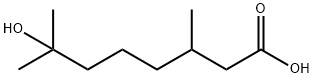 [S,(-)]-7-Hydroxy-3,7-dimethyloctanoic acid Structure