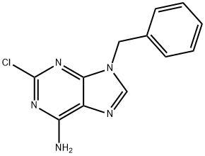 9-苄基-2-氯腺嘌呤 结构式