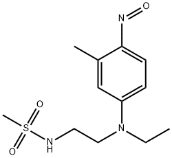 N-[2-[ethyl(3-methyl-4-nitrosophenyl)amino]ethyl]methanesulphonamide Structure
