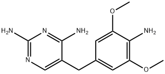 5-[(4-amino-3,5-dimethoxy-phenyl)methyl]pyrimidine-2,4-diamine Struktur