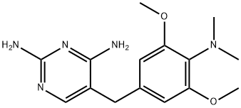 5-[(4-dimethylamino-3,5-dimethoxy-phenyl)methyl]pyrimidine-2,4-diamine Struktur