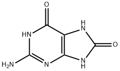 2-アミノ-9H-プリン-6,8-ジオール 化学構造式