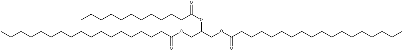 1,2,3-Propanetriyl=2-laurate 1,3-distearate Structure