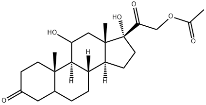 Pregnane-3,20-dione, 21-(acetyloxy)-11,17-dihydroxy- Struktur