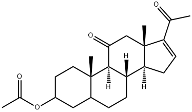 11,20-Dioxopregn-16-en-3-ol acetate Struktur