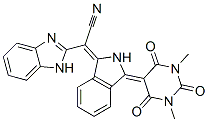 alpha-[2,3-dihydro-3-(tetrahydro-1,3-dimethyl-2,4,6-trioxo-5(2H)-pyrimidinylidene)-1H-isoindol-1-ylidene]-1H-benzimidazole-2-acetonitrile Structure