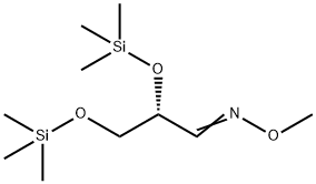 Propanal, 2,3-bis[(trimethylsilyl)oxy]-, O-methyloxime, (S)- Structure