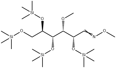 3-O-Methyl-2-O,4-O,5-O,6-O-tetrakis(trimethylsilyl)-D-glucose O-methyl oxime 结构式
