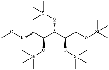 2-O,3-O,4-O,5-O-Tetrakis(trimethylsilyl)-D-ribose O-methyl oxime Structure