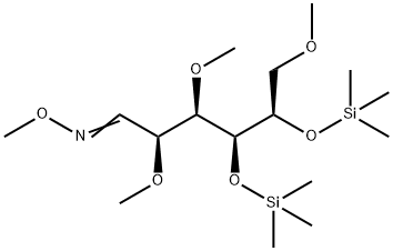 2-O,3-O,6-O-Trimethyl-4-O,5-O-bis(trimethylsilyl)-D-glucose O-methyl oxime Structure