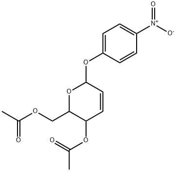 3-Acetoxy-3,6-dihydro-6-(4-nitrophenoxy)-2H-pyran-2-methanol acetate Structure