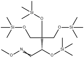 (S)-2,3,4-Tris[(trimethylsilyl)oxy]-3-[[(trimethylsilyl)oxy]methyl]butanal O-methyl oxime Structure