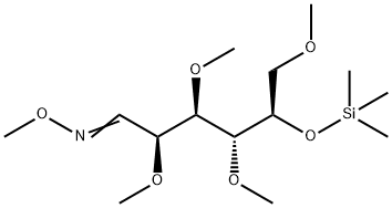 2-O,3-O,4-O,6-O-Tetramethyl-5-O-(trimethylsilyl)-D-galactose O-methyl oxime Structure