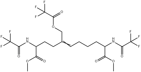 2,10-Bis[(trifluoroacetyl)amino]-5-[[(trifluoroacetyl)oxy]methyl]-5-undecenedioic acid dimethyl ester Structure