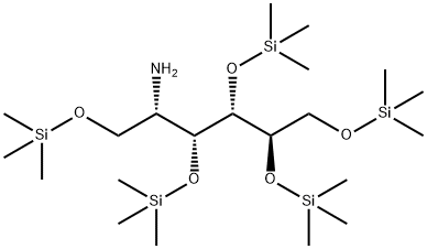 2-Amino-1-O,3-O,4-O,5-O,6-O-pentakis(trimethylsilyl)-2-deoxy-D-glucitol Structure