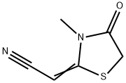 2-(3-甲基-4-氧代-2-亚噻唑基)乙腈 结构式