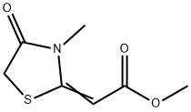 (3-Methyl-4-oxothiazolidin-2-ylidene)acetic acid methyl ester Struktur