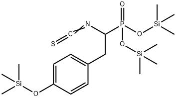 [1-Isothiocyanato-2-[4-(trimethylsiloxy)phenyl]ethyl]phosphonic acid bis(trimethylsilyl) ester Structure