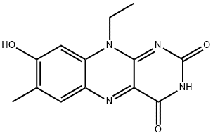 7-Methyl-8-hydroxy-10-ethylbenzo[g]pteridine-2,4(3H,10H)-dione Structure