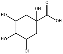1,3,4,5-tetrahydroxycyclohexanecarboxylic acid Structure