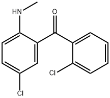 2‘-氯-2-甲氨基-5-氯二苯甲酮, 5621-86-3, 结构式